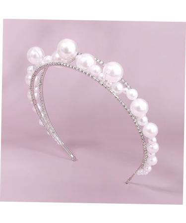 MERRYHAPY 1pc Pearl Headband Hair Jewels for Women Womens Hair Accessories Women Hair Accessories Bridesmaids Rhinestone Headpiece Baroque Rhinestone Tiara Elegant Headband Alloy - Buy Online on GoSupps.com