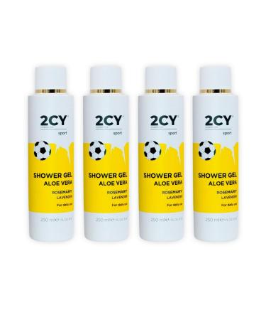 2CY Cosmetics 2CY Sports Shower Gel with Aloe Vera - Freshness & Restoration with Rosemary & Lavender 250 ml for Daily Use Active Natural Cosmetics Natural Body Care: Freshness Hydration and