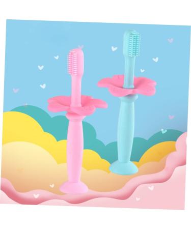 Hapinary Baby Toothbrush - Silicone Training Toothbrush for Babies & Children - Pink - 1 Pack - Clean Oral Care - Buy Online on GoSupps.com