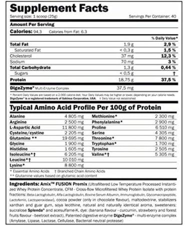 AMI X Whey Pure Fusion 4 kg chocolade + carnitine - Buy Online on GoSupps.com