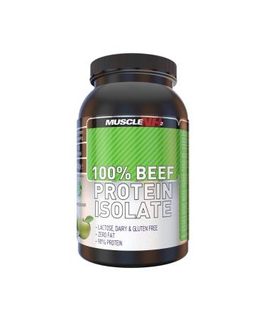 MuscleNH2 Beef Protein Isolate Powder 90% High Protein Low Fat Dairy Free Gluten Free Soy Free Clear Isolate Spring Apple Flavour 900g 30 Servings (Pack of 1) Spring Apple 1 kg
