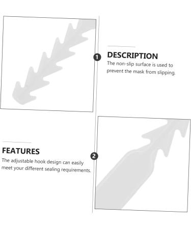 Clispeed 60 StK Mask Hook Hanger Extension Buckle for Face Masks - PP White Mask Cord Connector - Buy Online on GoSupps.com