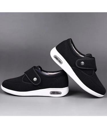 ZGDG Women's Adjustable Lightweight Wide Walking Shoes for Diabetic Arthritis - Black - Size 5.5 Wide - Buy Online on GoSupps.com