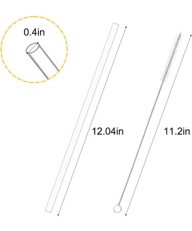 MLKSI 6 Pack Replacement Straws for Stanley 40 oz Tumbler - Reusable Plastic Straws with Cleaning Brush for Stanley Cup and Water Jug - Buy Online on GoSupps.com