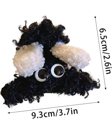 xbiez Harajuku Plush Dog Hair Claw for Girl Hair Claw Delicate Plush Dog Shape Hair Barrettes for Teenager Ponytail Decors White - Buy Online on GoSupps.com