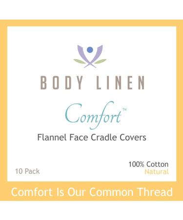 Body Linen Comfort Flannel Face Rest Covers for Massage Tables 10 Pack - Natural Cotton Face Cradle Covers for Professional Use - Buy Online on GoSupps.com