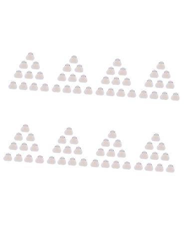 FRCOLOR 80 Pcs Stickers White Transparent Cloth Gel Heel Miss