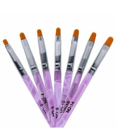 7 Nail Brushes | Tool Professional UV Gel Brush Pen | Brush Pen Nail Art Painting | Nail Art Tips Builder Brush Nail Painting Polish Brush Pen Nail Clean Up Brush Set for Home and Salon Use.