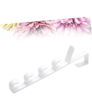 OATIPHO Hanging Rack 2pcs 5 Hooks Hanging The Hat White Over Multifunctional Coat Hanger Plastic Rack Towel Door Holders 2pcs White - Buy Online on GoSupps.com