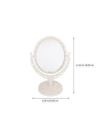 Beaupretty Vintage Oval Desktop Makeup Mirror with Stand - Swivel Double Sided Vanity Cosmetic Mirror - Buy Online on GoSupps.com