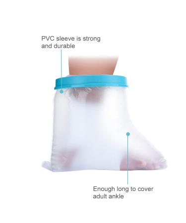 Nofaner Waterproof Foot Cover- Adult Reusable Cast Protector for Shower- 28cm - Buy Online on GoSupps.com