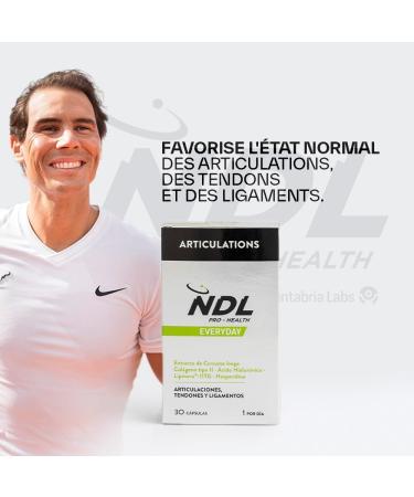 NDL Pro-Health Joints - Type II Collagen with Hyaluronic Acid Turmeric Extract and Vitamin C which contributes to the proper functioning of bones and cartilage - 30 capsules by Rafa Nadal - Buy Online on GoSupps.com