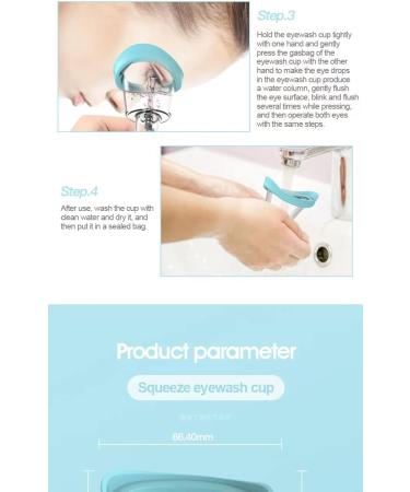 Transparent Washer Relieve Eye Fatigue Dry Squeeze Silicone Eye Cup Pink - Buy Online on GoSupps.com