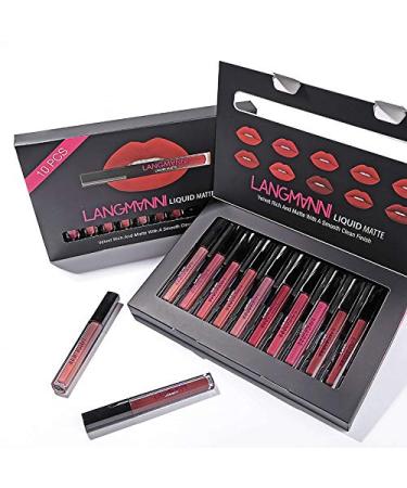 10 Parts Set Matte & Waterproof Lip Gloss | Ultra Moisture Cream & Nude Liquid Lipstick | Sexy Makeup for Beautiful Lips - International Shipping - Buy Online on GoSupps.com