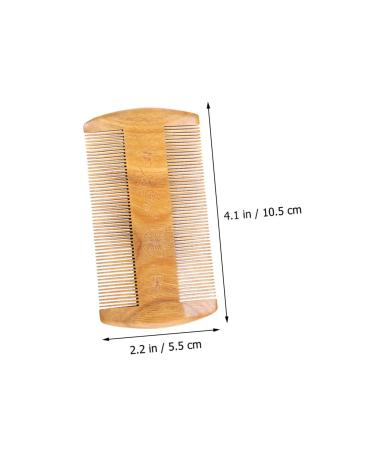 Minkissy 4-Piece Green Sandalwood Beard & Mustache Comb Set | Premium Wooden Grooming Tools for Men - Buy Online on GoSupps.com