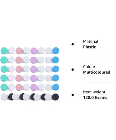 25 Pack Contact Lens Cases Portable Contact Lens Container Contact Lens Soaking Storage Case with L and R Caps 5 Colors - Buy Online on GoSupps.com