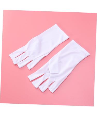 minkissy 3 Pairs Gloves Nail Shield Glove Cotton Glove Chinese Wooden Pillow Silicone Ear Display Glove Manicure Glove Sun Protection White - Buy Online on GoSupps.com
