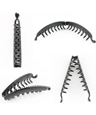 6PCS Large Banana Hair Clips Non-slip Double Comb Clips Leopard Banana Claw Clips for Women Girls Hair Accessories - Buy Online on GoSupps.com