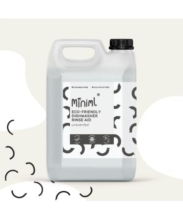Miniml Rinse Aid 5L Refill - Natural Dishwasher Cleaner for Professional Streak-Free Glass - Vegan & Cruelty-Free - Buy Online on GoSupps.com