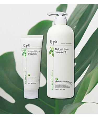 Repit Natural Pure Treatment Hair Conditioner 33.81oz | Sacha Inchi Omega 3.6.9 for Dry Damaged Hair Frizz Control & Smooth Sleek Finish - Sulfate-Free | Shop Now at RepitUSA - Buy Online on GoSupps.com