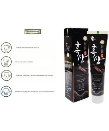 Buy Korea Black Ginseng Toothpaste 150g x 2 | Premium Herbal Oral Care | International Shipping Available - Buy Online on GoSupps.com