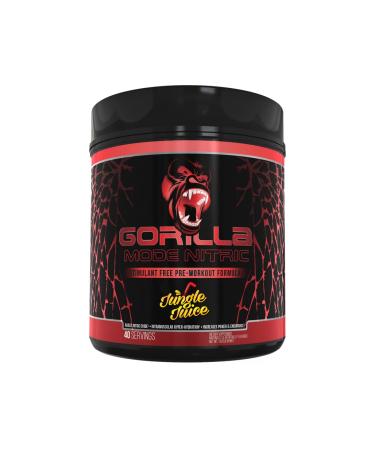 Gorilla Mode Nitric Stimulant Free Pre-Workout  Best Tasting and Most Effective Stimulant Free Pre-Workout / Massive Pumps  Vasodilation  Power / 710 Grams (Jungle Juice)