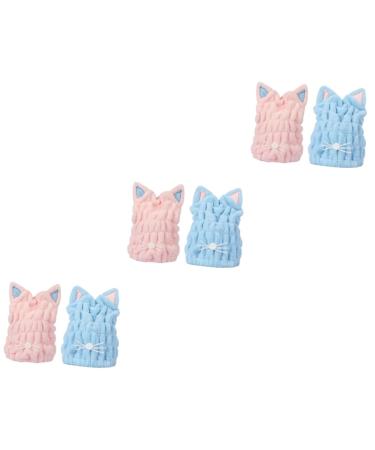 Housoutil 6 Pcs Fast Drying Cap Thicken Shower Hair Drying Cap Shower Cap Aldult
