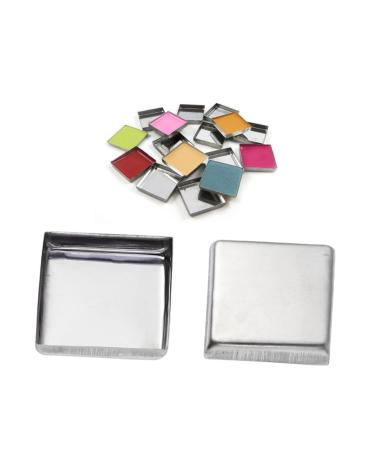 FOMIYES 60pcs Eyeshadow Square Magnets Round Magnet Tin Plate Suite Tinplate M As Shown