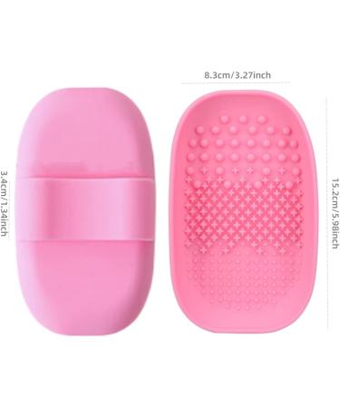 YILINNA Makeup Brush Cleaner Silicone Foundation Makeup Brush Scrubber Pad Portable Make Up Brushes Cleaning Pad for Beauty Eyebrow Brush Foundation Brush (PINK) - Buy Online on GoSupps.com