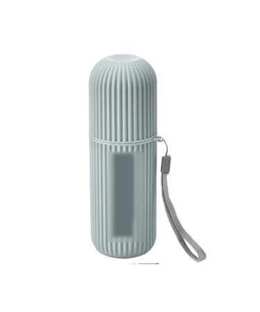 Digjobk toothbrush mug mouthwear simple dental cylinder toothpaste set portable travel set travel set toothbrush box toothbrush box travel (color: blue) 20.6*7 blue