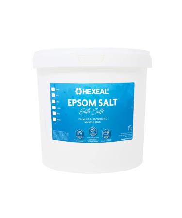 Hexeal Epsom Salt | 2.5kg Bucket | Food Grade | Magnesium Sulphate Bath Salts 2.5 kg (Pack of 1)