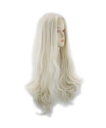 BGHJUE Blonde Lace Front Wig - 26-Inch Silk Straight Heat Resistant Synthetic Wig for Women - Glueless & Stylish - Buy Online on GoSupps.com