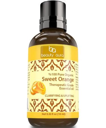 Beauty Aura Therapeutic Grade Essential Oil Set | Our 6 Best Six Scents | Lavender Eucalyptus Lemon Peppermint Sweet Orange & Tea Tree | 6 x 0.33 Fl.oz. (10 ml) | 100% Pure & Undiluted - Buy Online on GoSupps.com