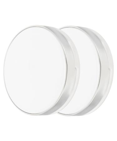 FOMIYES 2 Pcs Body Powder Compact Cushion Foundation Case Powder Cases Box Pack Travel Empty Toner 1 count (Pack of 1) Silver