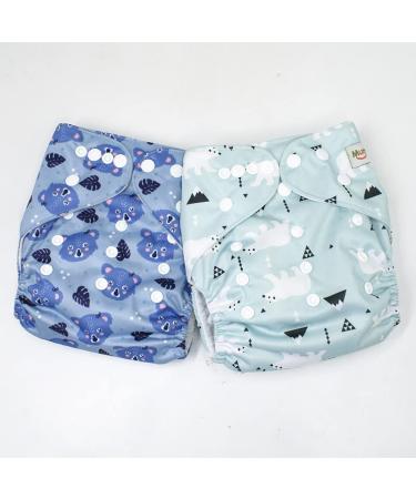 Mumsbest Baby Boy Cloth Diapers 6 Pack - Reusable Washable Nappies with Inserts - Random Color Lucky Bag (Boy) Blue - Buy Online on GoSupps.com