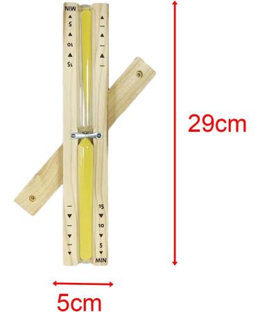 Folpus Wooden Hourglass Sauna Sand Timer - Multi-Purpose Sand Clock for Yoga Games & Gifts - Perfect for Training & Memory - Yellow - Buy Online on GoSupps.com