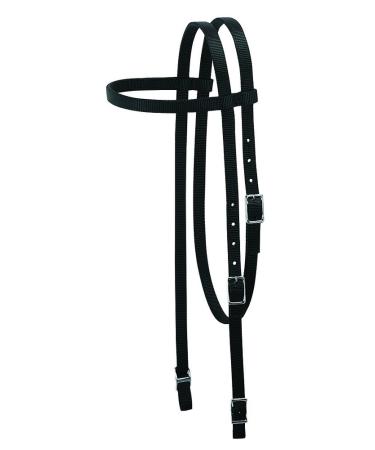 WEAVER Nylon Browband Headstall Black Horse