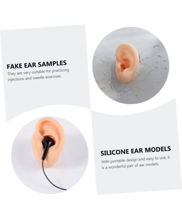 10 Pcs Silicone Ear Model Set for Body Jewelry Display and Piercing Mold - Light Yellow - Buy Online on GoSupps.com
