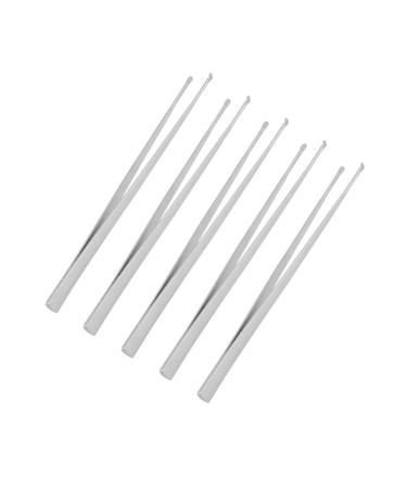 FRCOLOR 5pcs Earwax Removal Earpick Trim Scoop Ear Picking Tools Remover Cleaner Ear Wax Digger Ear Pick Tool Twizzers Ear Wax Tool Earpick Curette Metal Hair Scavengers Silver 15.80X1.00X0.50CM