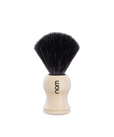 nom - Shaving brush - GUSTAV series - Synthetic fibre Black Fibre - Plastic cream