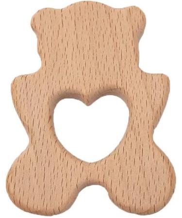 Alenybeby 2pcs Wooden Polar Bear Nursing Necklace - Handmade Beech Pendant for Kids | Natural Animal Shape Accessories - Buy Online on GoSupps.com