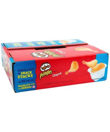 Pringles Snack Stacks Chips Original Flavour (32 total packs 19g per) Bundle with Water Cooler Trivia Game by BIG MAPLE . Enjoy with your Snack at School Lunch Office Roadtrip Holidays - Buy Online on GoSupps.com