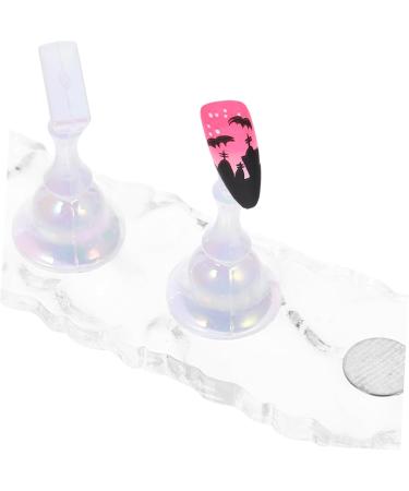 VINTORKY 2 Sets Manicure Practice Base Portapotty Morphie Portable Easy to Clean Show Rack Nail Fairy Exercise Rack Easel Display Stand Bracket Acrylic - Buy Online on GoSupps.com
