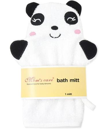 2Pcs Cute Animal Baby Wash Mitt Set - Panda Sheep Design Kids Bath Mitt for Gentle Skin Cleansing - Buy Online on GoSupps.com