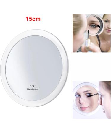 CALLARON 10x Magnifying Round Lighted Makeup Mirror - Touch Control Vanity Mirror (White) - Buy Online on GoSupps.com
