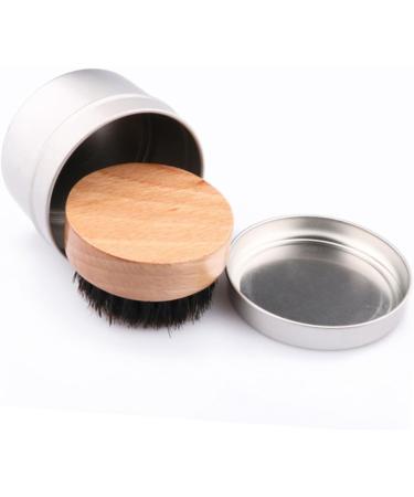 Beavorty 3-Pack Portable Beard Brushes & Round Hairbrush for Men | Soft Travel Hairbrush for Dense Beards | Brown & Black 5.8x5.8x5.4cm - Buy Online on GoSupps.com
