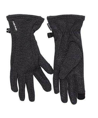 HEAD womens touchscreen running gloves (Heather grey, Large)