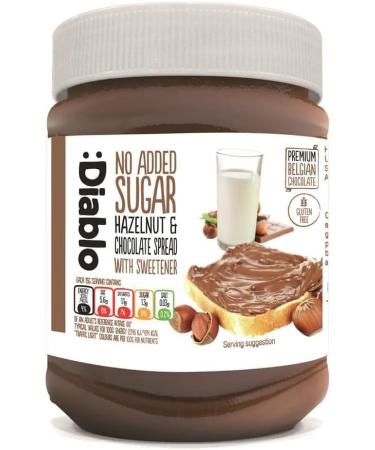 Diablo NO ADDED SUGAR Hazelnut Chocolate Spread 350g Pack of 1 - Buy Online on GoSupps.com