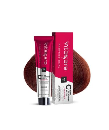 Vitalcare | Professional - Professional Permanent Coloring Hair Coloring Cream Hair Dye with Silk Proteins n 7/4 Copper Blonde 100ml