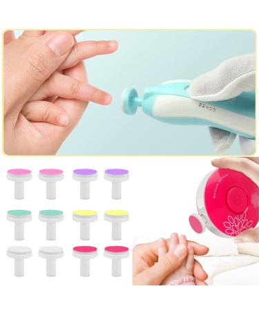 12 Pack Baby Nail File Grinding Heads - Replacement Pads for Electric Nail Trimmer & Clipper - Safe Nail Care for Infants & Toddlers - Buy Online on GoSupps.com